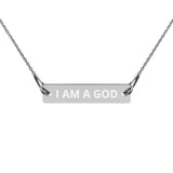 GOD Engraved Bar Chain Necklace