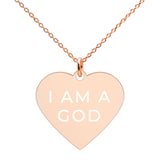GOD Engraved Heart Necklace